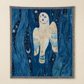 Moonlit Owl Forest Tapestry