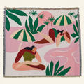 Pink Tropical Beach Tapestry