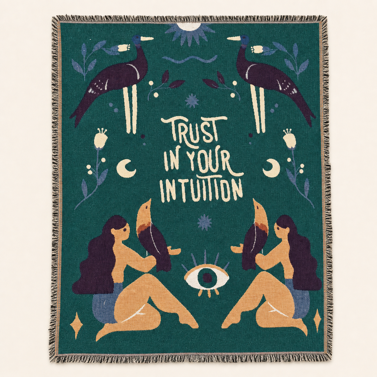 Twin Herons Tapestry