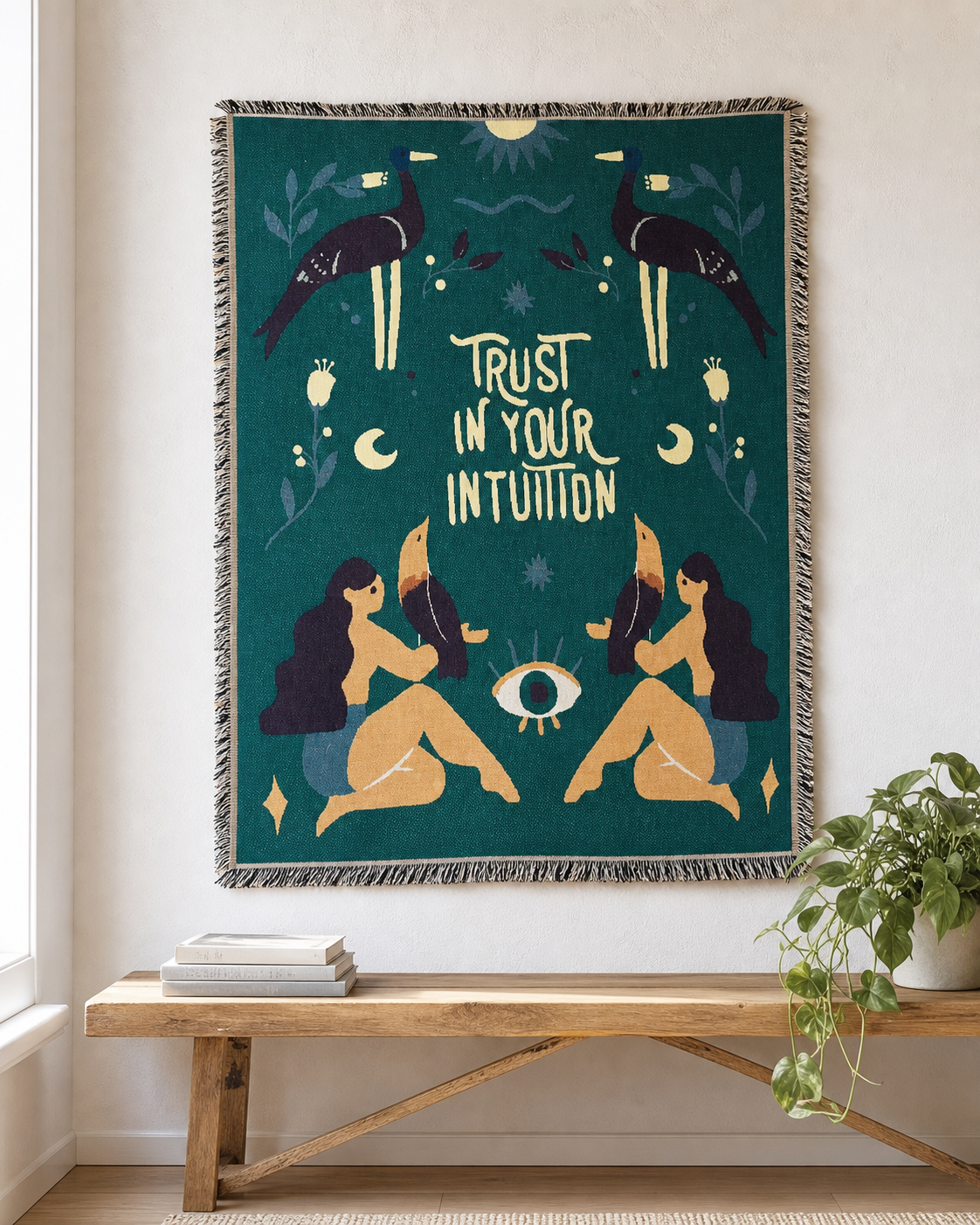 Twin Herons Tapestry